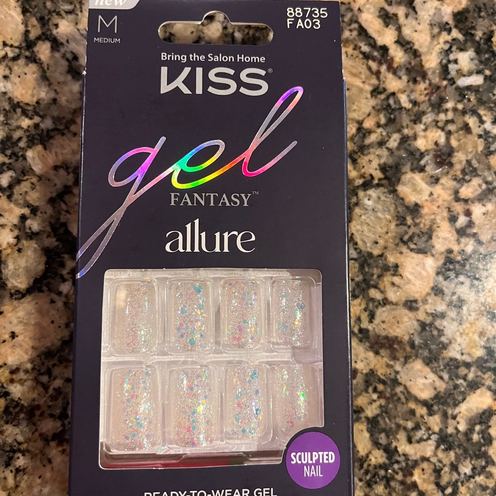 KISS Gel Fantasy Allure Nail Kit - Holographic Glitter